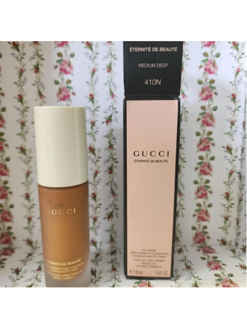 Gucci Eternity De Beaute Foundation 410N Medium Deep #gucci #foundation